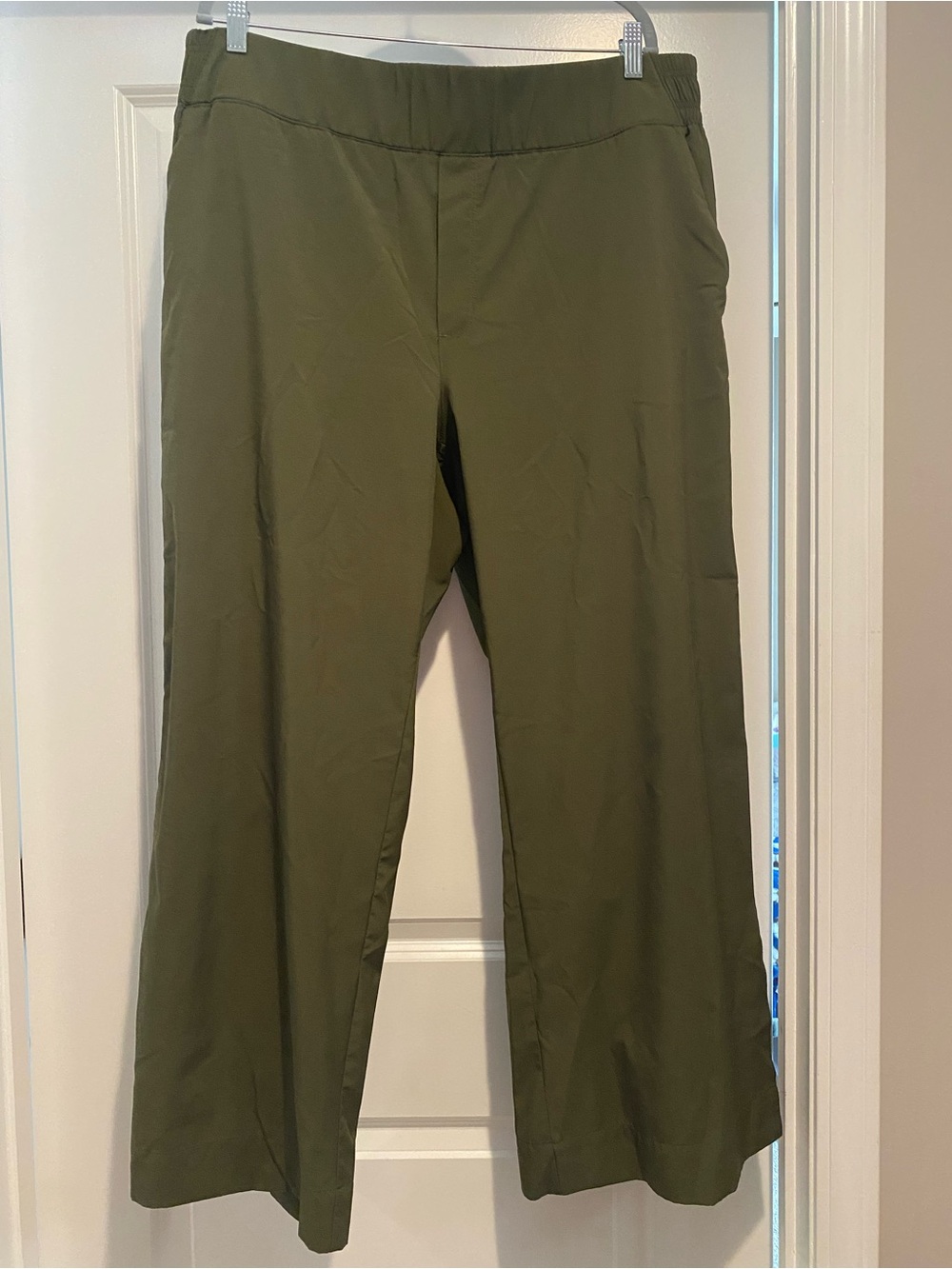 Wide Leg Olive Green Women's Pants